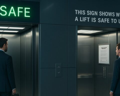 this sign shows when a lift is safe to use