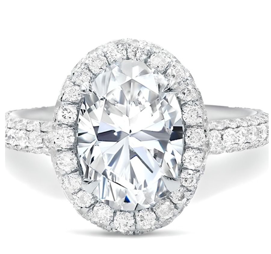 Oval cut diamond ring