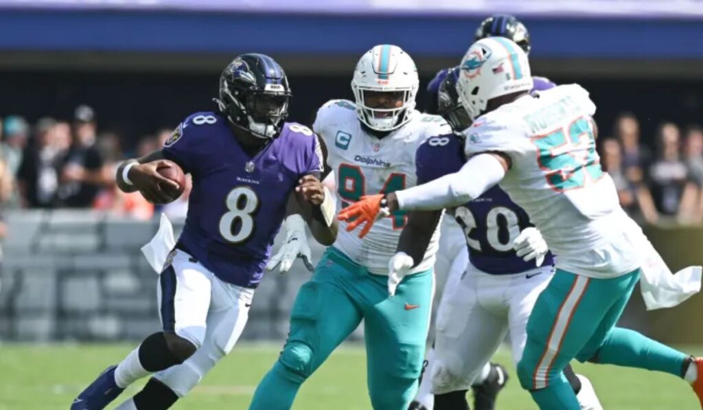 miami dolphins vs baltimore ravens match player stats