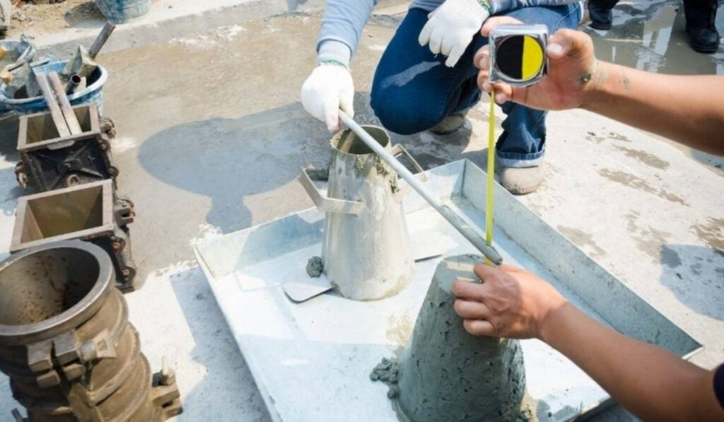 concrete slump testing